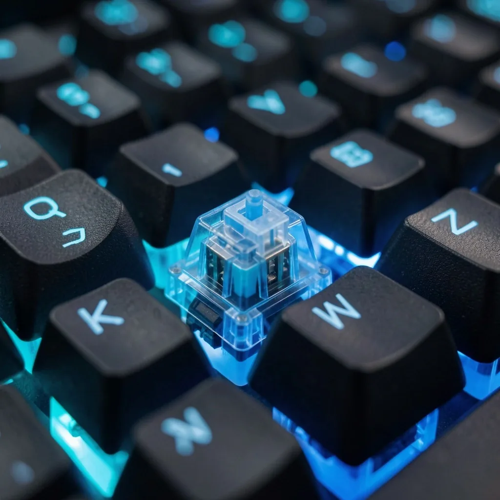 Teclado mecánico retroiluminado con switches individuales