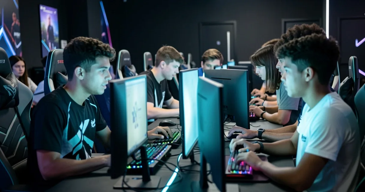 Usuarios del club trabajando y colaborando en las estaciones