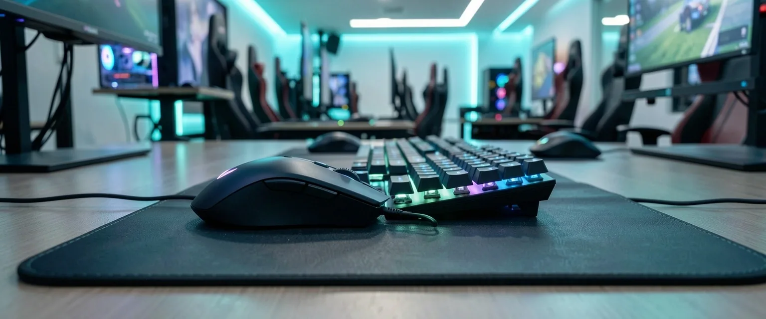Detalle de teclado mecánico en Weravia