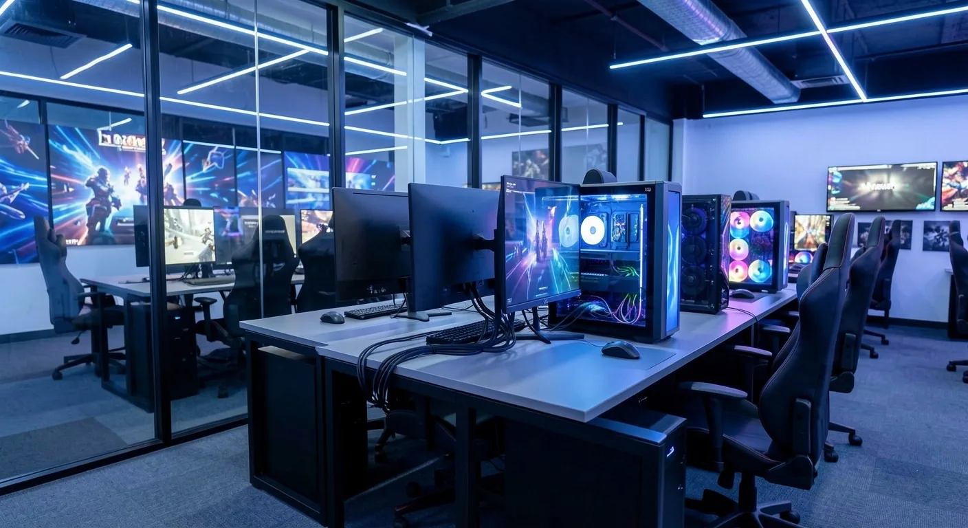 Interior del club Weravia Cyber Club en Cartagena